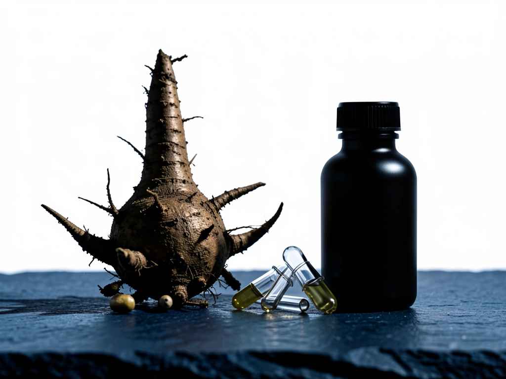 Botanical root silhouette